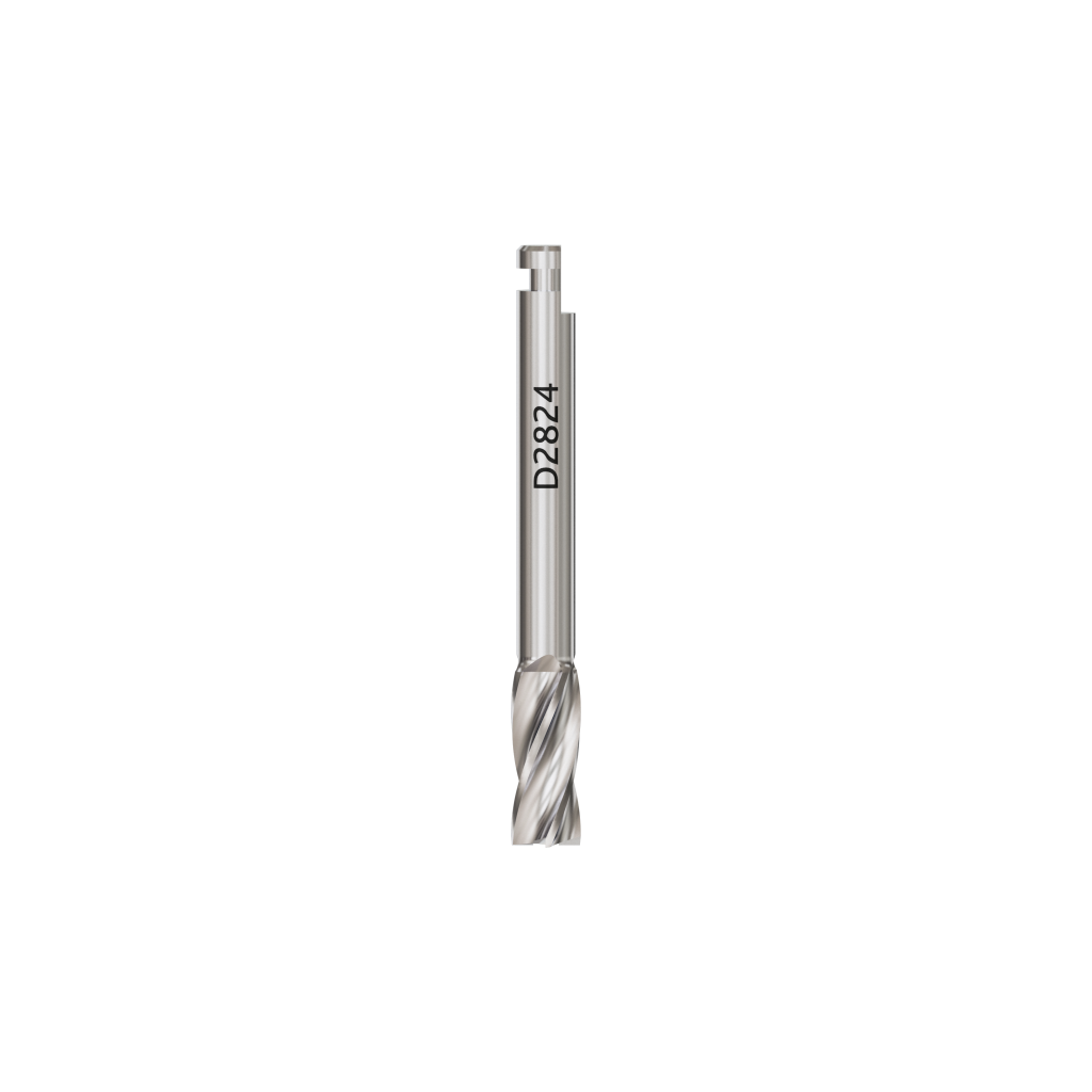 Drill, flat, D 2.8 mm, L 24 mm.