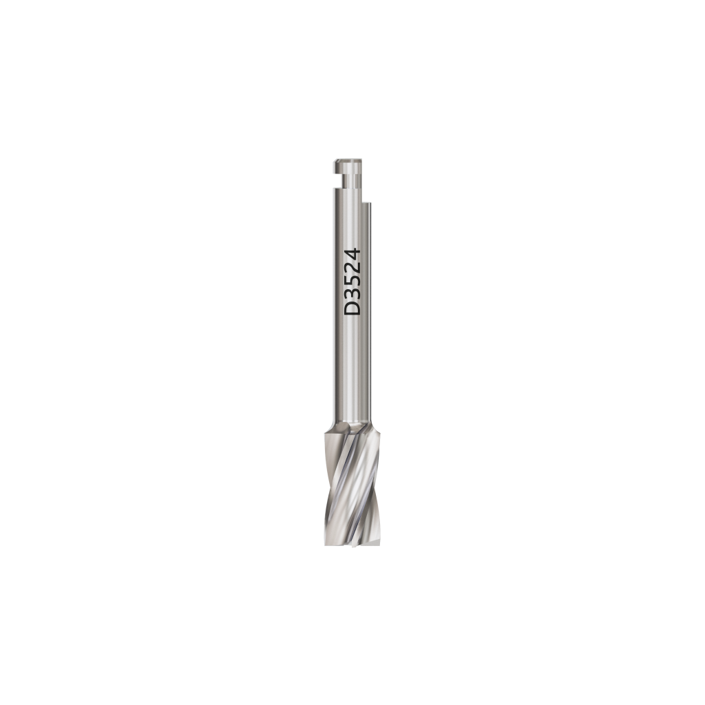 Drill, flat, D 3.5 mm, L 24 mm.