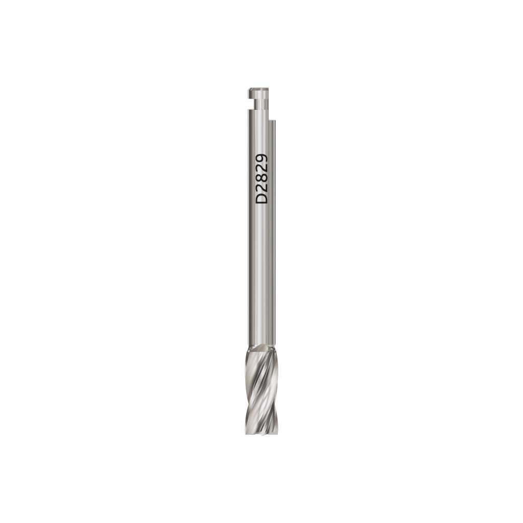 Drill, flat, D 2.8 mm, L 29 mm.