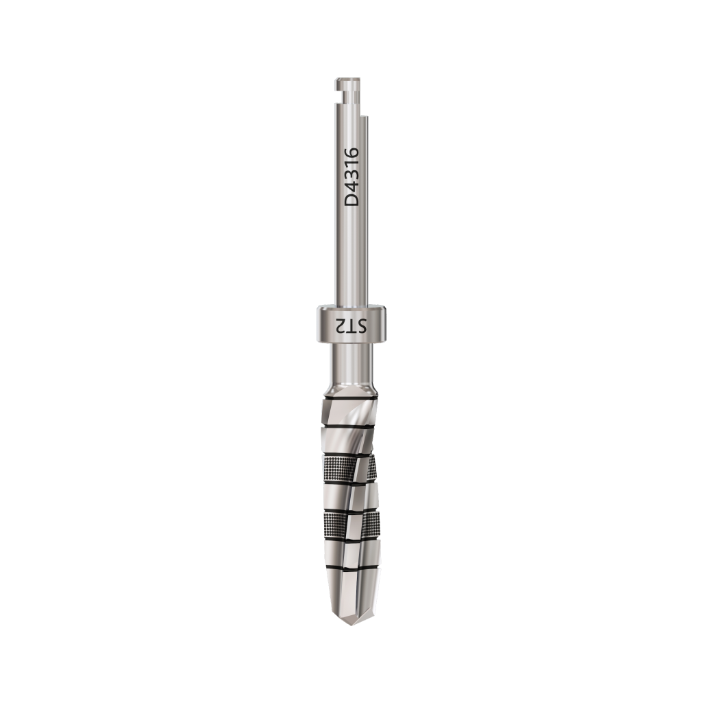 Drill, tapered, D 4.3 mm, L 16 mm.
