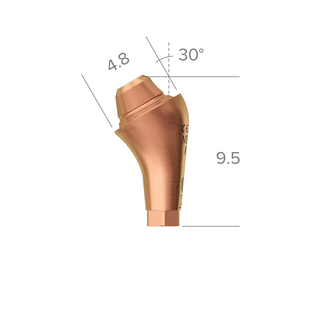 Abutment, multi-unit, N platform, 30°, 3 mm, R.