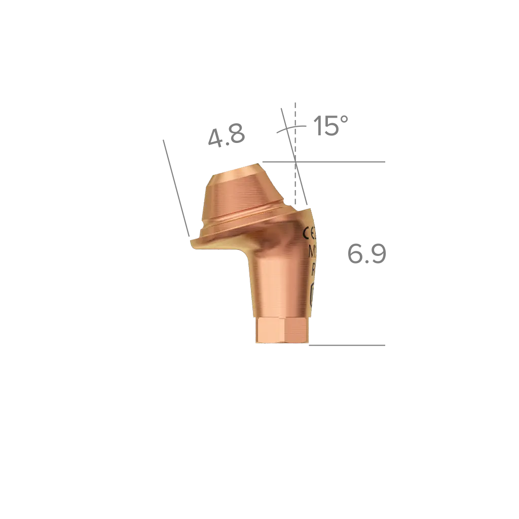 Abutment, multi-unit, N platform, 15°, 1 mm, R. 
