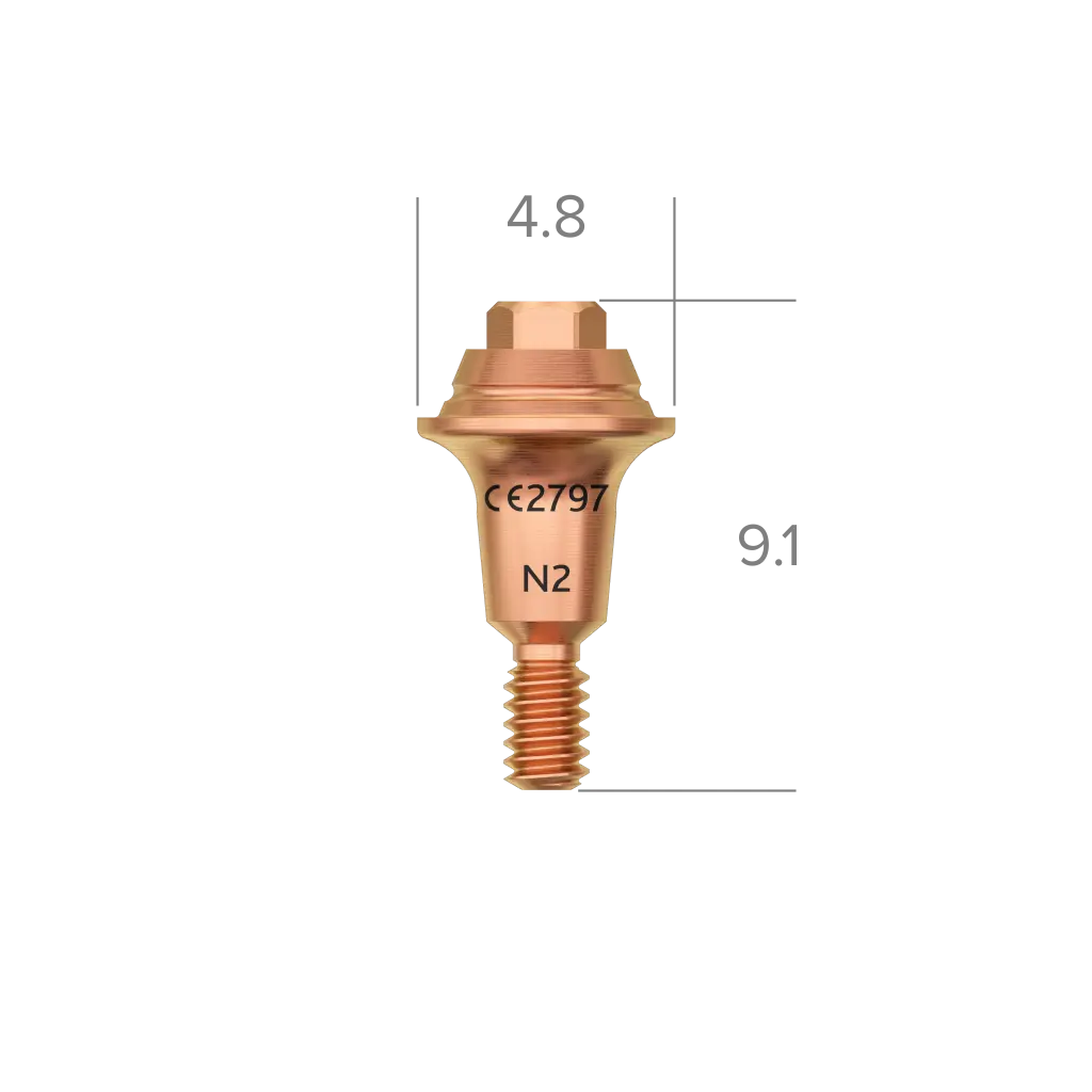 Abutment, multi-unit, N platform, 2 mm, R. 