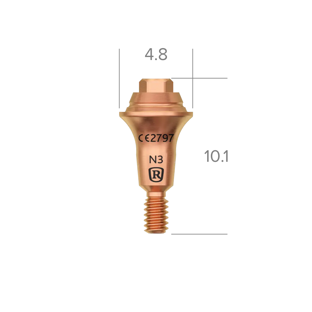 Abutment, multi-unit, N platform, 3 mm, R.  