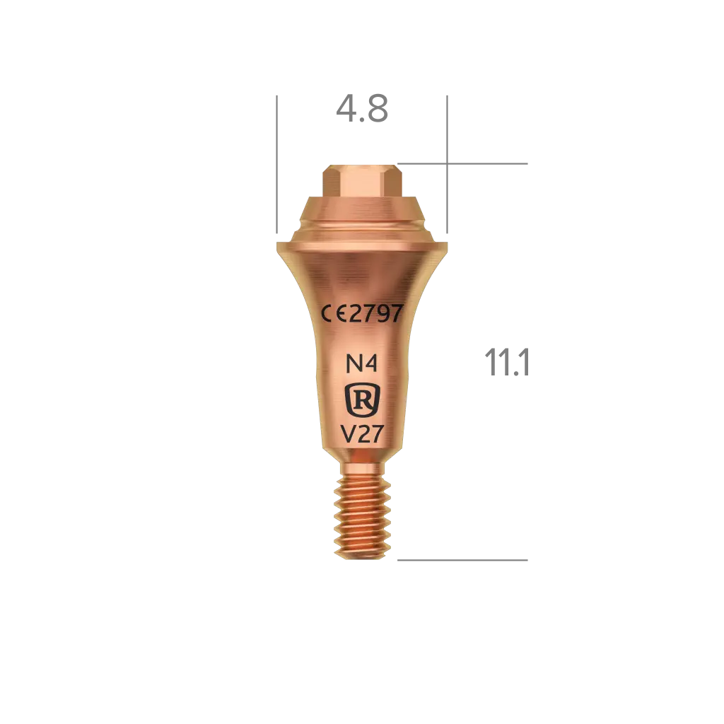 Abutment, multi-unit, N platform, 4 mm, R.
